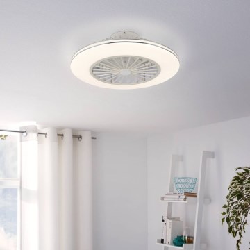 Eglo - LED-dimmbarer Deckenventilator 3×LED/12,6W/230V 2700–6500K Ø55 cm Weiß + Fernbedienung