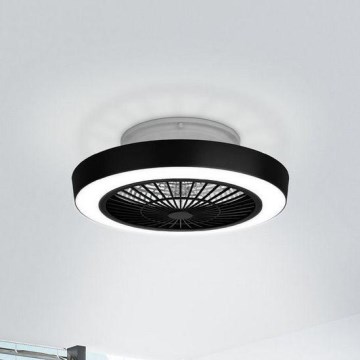 Eglo - LED dimmbarer Deckenventilator LED/37,8W/230V schwarz + Fernbedienung