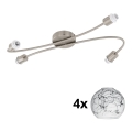 Eglo - LED Einbauleuchte MY CHOICE 4xE14/4W/230V mattchrom/weiß/schwarz