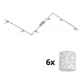 Eglo - LED Einbauleuchte MY CHOICE 6xE14/4W/230V mattchrom/weiß