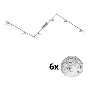 Eglo - LED Einbauleuchte MY CHOICE 6xE14/4W/230V mattchrom/weiß/schwarz