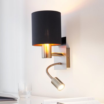 Eglo - LED Flexibles Leuchtmittel 1xE27/40W+LED/3,8W schwarz