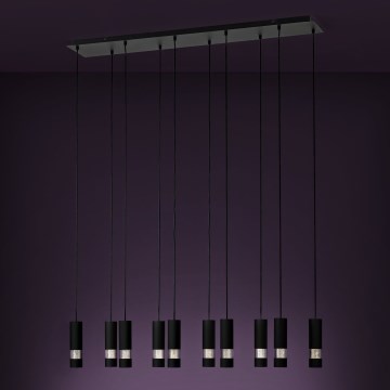 Eglo - LED-Hängeleuchte 10xGU10/4,6W/230V schwarz