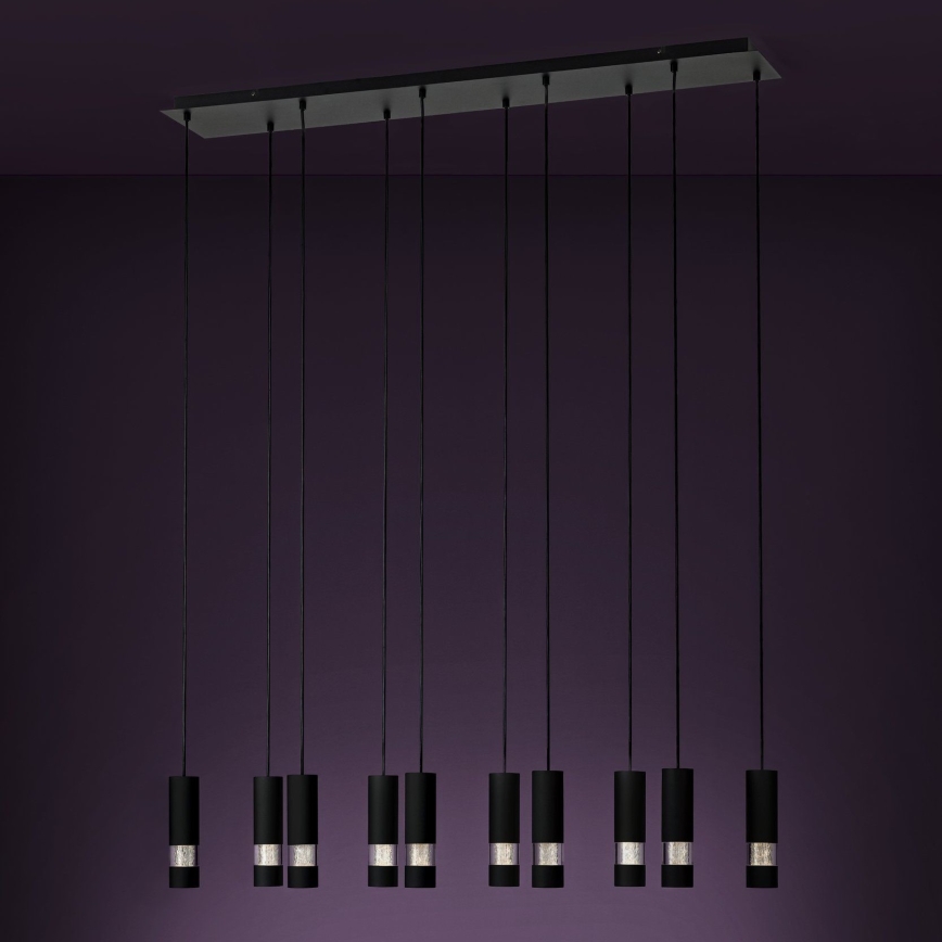 Eglo - LED-Hängeleuchte 10xGU10/4,6W/230V schwarz