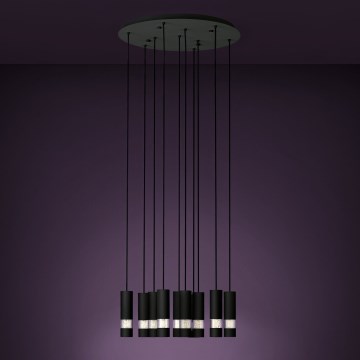Eglo - LED-Hängeleuchte 10xGU10/4,6W/230V schwarz