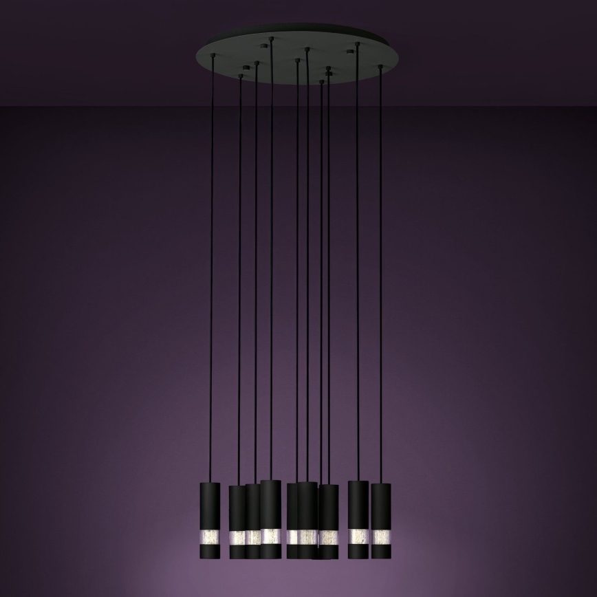 Eglo - LED-Hängeleuchte 10xGU10/4,6W/230V schwarz