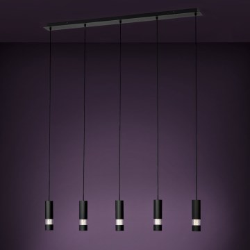 Eglo - LED-Hängeleuchte 5xGU10/4,6W/230V schwarz