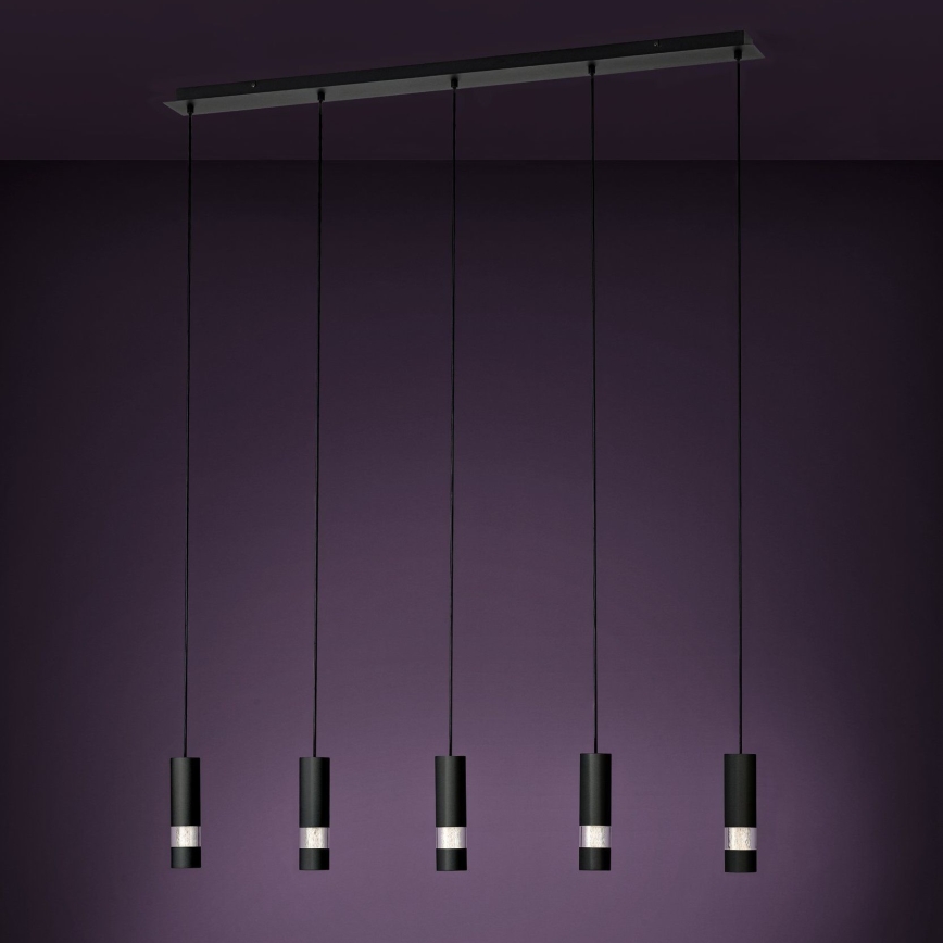 Eglo - LED-Hängeleuchte 5xGU10/4,6W/230V schwarz