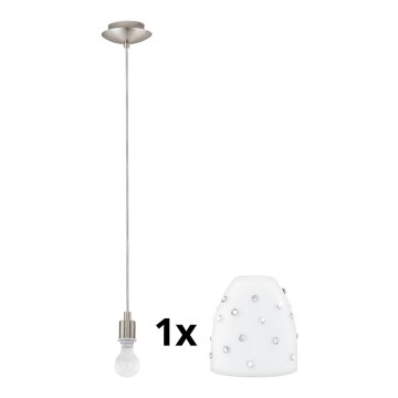 Eglo - LED Hängeleuchte an Kabel MY CHOICE 1xE14/4W/230V mattchrom/weiß