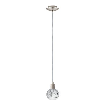 Eglo - LED Hängeleuchte an Kabel MY CHOICE 1xE14/4W/230V mattchrom/weiß/schwarz
