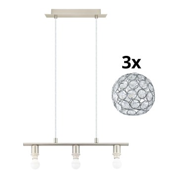 Eglo - LED Hängeleuchte an Kabel MY CHOICE 3xE14/4W/230V mattchrom