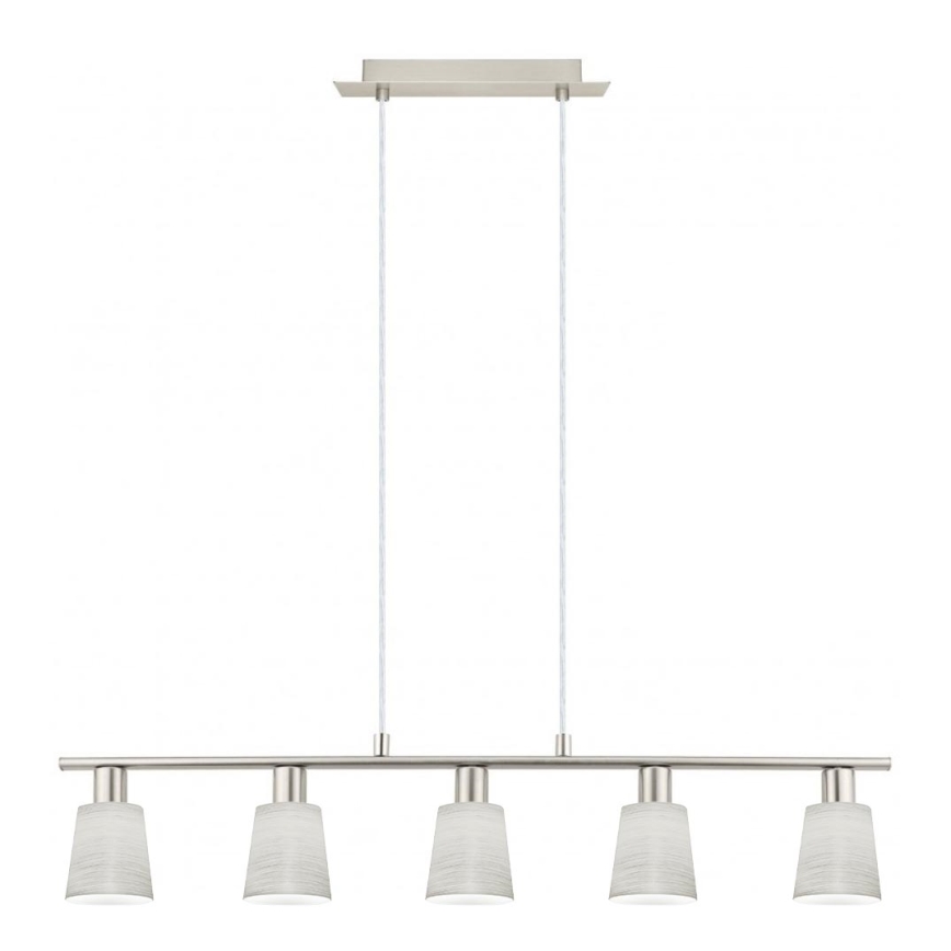 Eglo - LED Hängeleuchte an Kabel MY CHOICE 5xE14/4W/230V mattchrom/creme