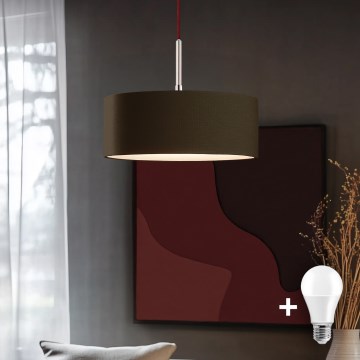 Eglo - LED Hängeleuchte an Kabel TUNJA 1xE27/60W/230V braun