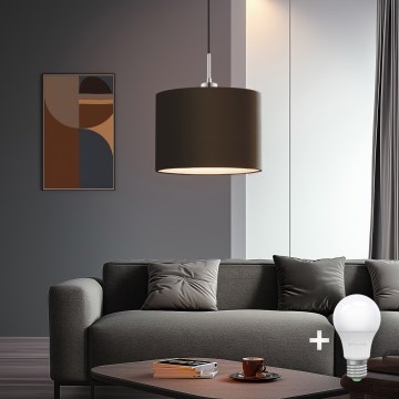 Eglo - LED Hängeleuchte an Kabel TUNJA 1xE27/60W/230V braun