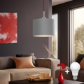 Eglo - LED Hängeleuchte an Kabel TUNJA 1xE27/60W/230V grau