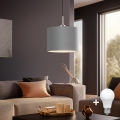 Eglo - LED Hängeleuchte an Kabel TUNJA 1xE27/60W/230V grau