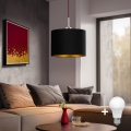 Eglo - LED Hängeleuchte an Kabel TUNJA 1xE27/60W/230V schwarz