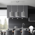 Eglo - LED Hängeleuchte an Kabel TUNJA 3xE27/60W/230V grau