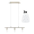 Eglo - LED Hängeleuchte an Seil MY CHOICE 3xE14/4W/230V mattchrom/weiß