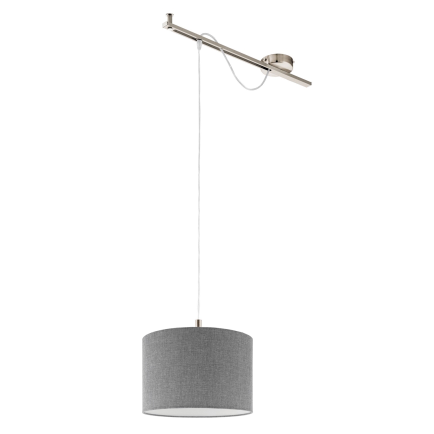 Eglo - LED Hängeleuchte CALCENA 1xE27/60W/230V Chrom/Grau