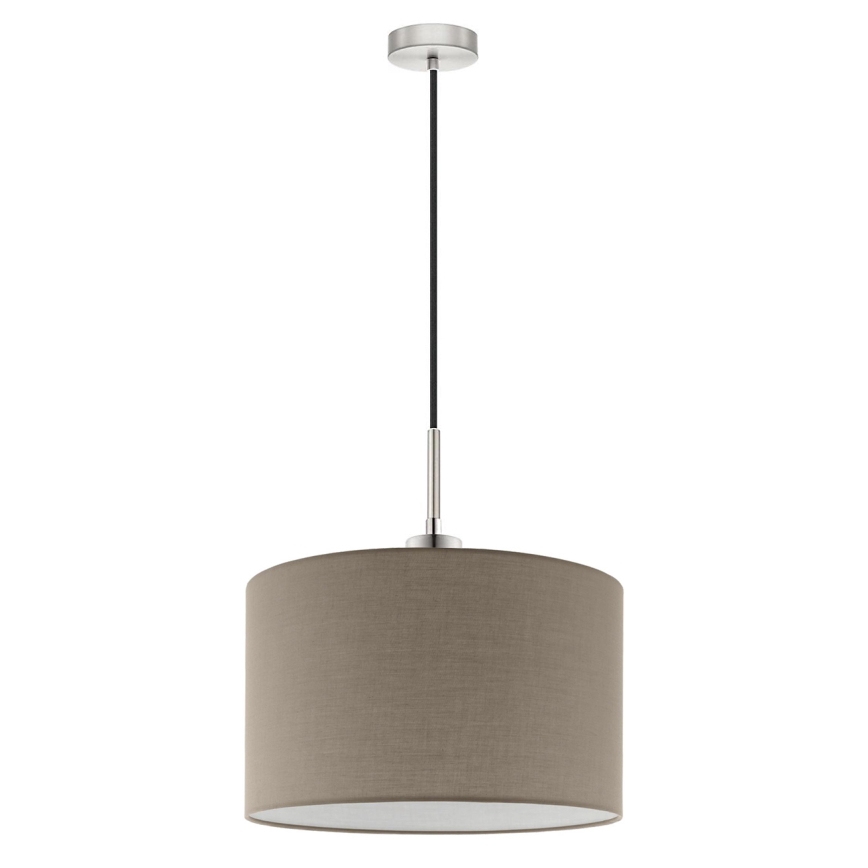 Eglo - LED  Hängeleuchte mit Kabelabhängung TUNJA 1xE27/60W/230V taupe