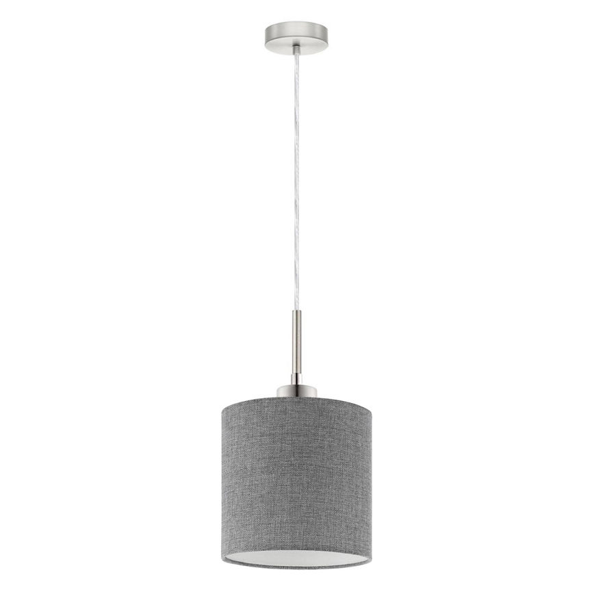 Eglo - LED-Hängeleuchte mit Kabelaufhängung TUNJA 1xE27/60W/230V grau