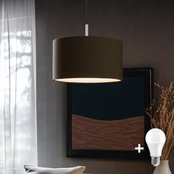 Eglo - LED-Hängeleuchte TUNJA 1xE27/60W/230V braun