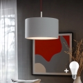 Eglo - LED-Hängeleuchte TUNJA 1xE27/60W/230V grau