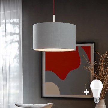 Eglo - LED-Hängeleuchte TUNJA 1xE27/60W/230V grau