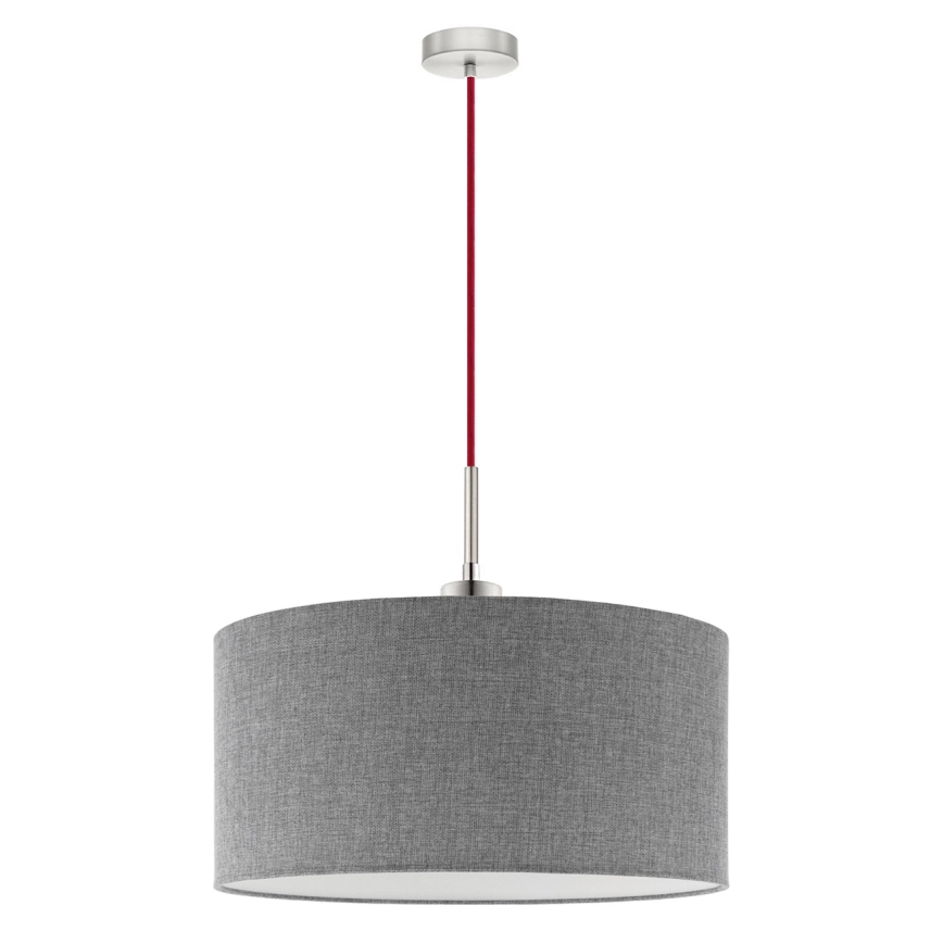 Eglo - LED-Hängeleuchte TUNJA 1xE27/60W/230V grau