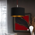 Eglo - LED-Hängeleuchte TUNJA 1xE27/60W/230V schwarz