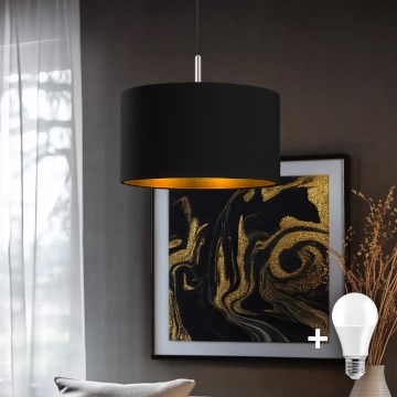 Eglo - LED-Hängeleuchte TUNJA 1xE27/60W/230V schwarz