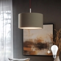 Eglo - LED-Hängeleuchte TUNJA 1xE27/60W/230V taupe