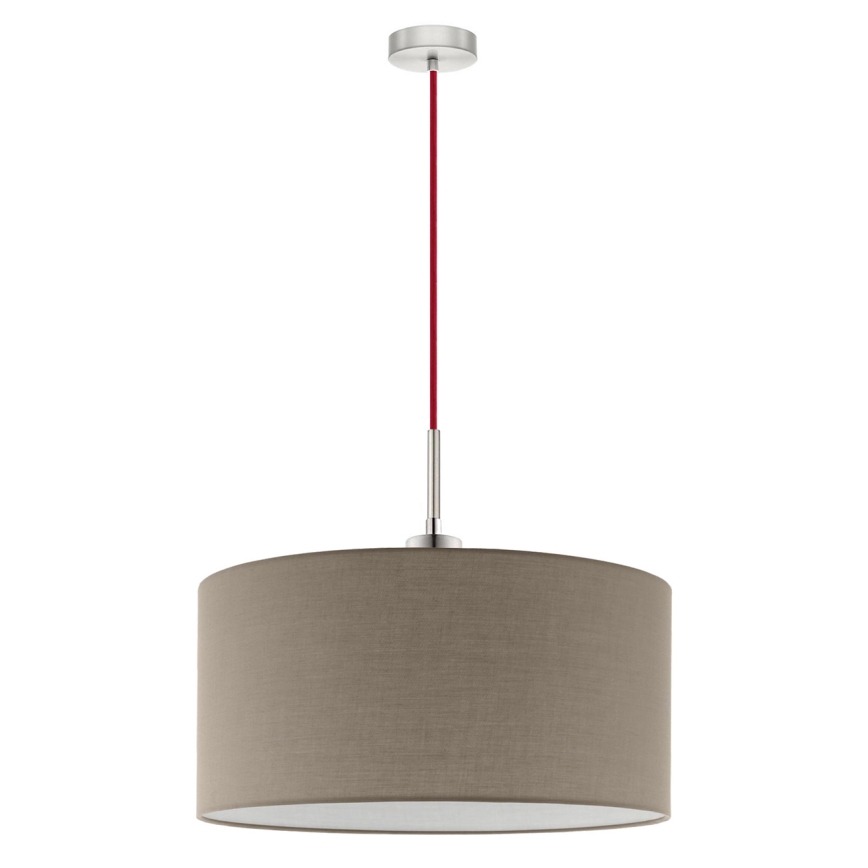 Eglo - LED-Hängeleuchte TUNJA 1xE27/60W/230V taupe