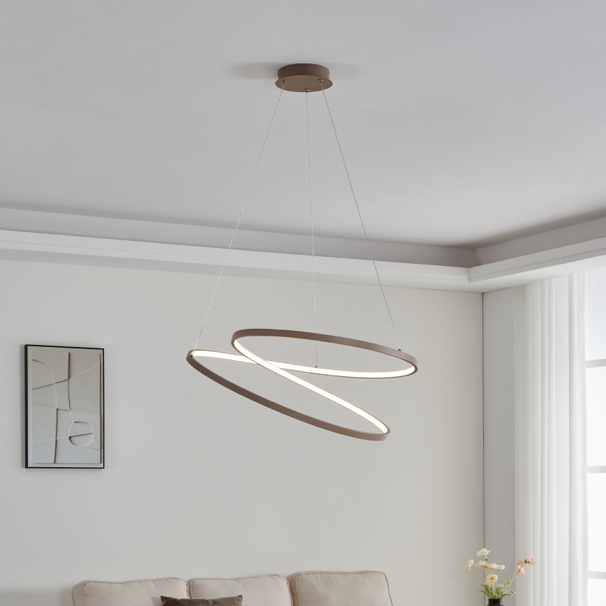 Eglo - LED-Kronleuchter an Aufhängung LED/42W/230V 3000K beige