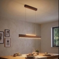 Eglo - LED-Pendelleuchte an Kabel LED/17W/230V + LED/4,2W Nussbaum