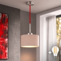 Eglo - LED-Pendelleuchte an Kabel TUNJA 1xE27/60W/230V Ø 20 cm beige/rot