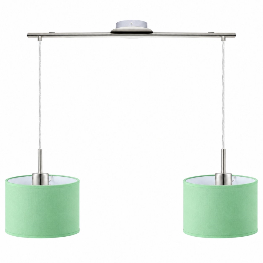 Eglo - LED-Pendelleuchte an Kabel TUNJA 2xE27/60W/230V mattchrom/grün