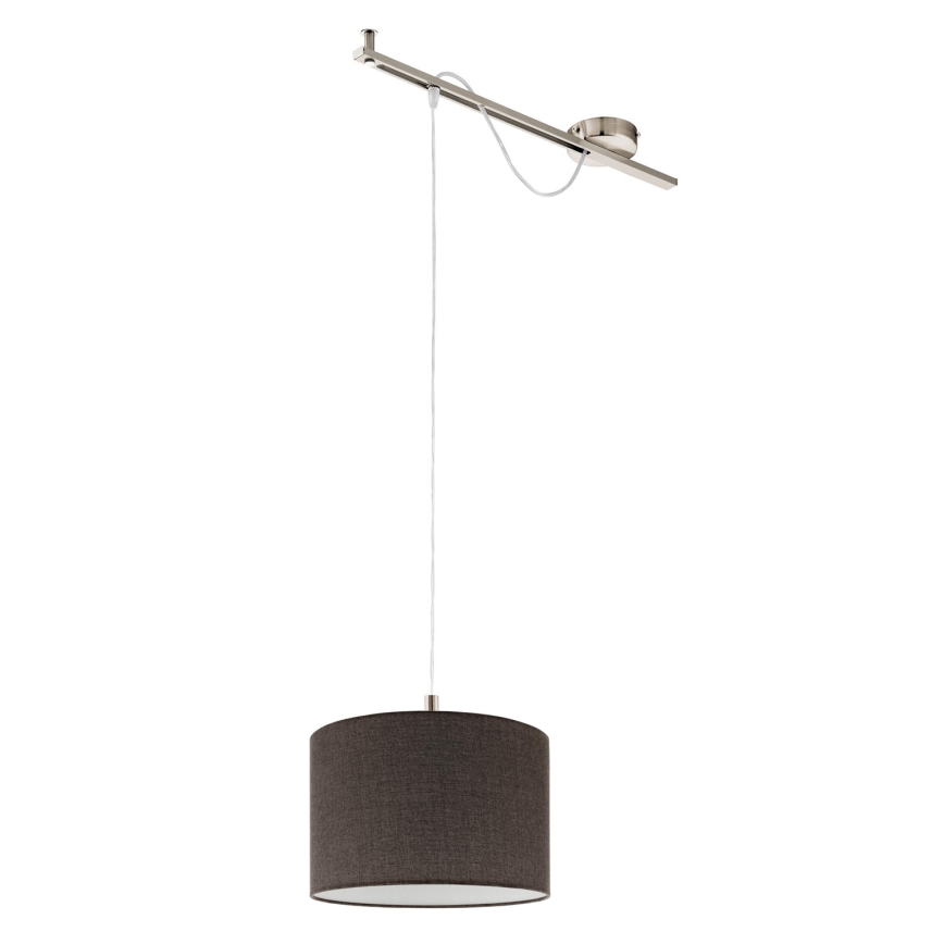Eglo - LED Hängeleuchte CALCENA 1xE27/60W/230V Chrom/Braun