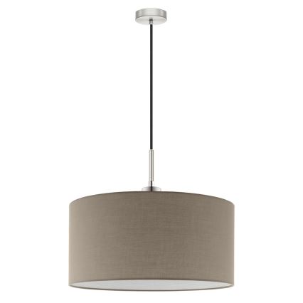 Eglo - LED-Pendelleuchte TUNJA mit Hängekabel 1xE27/60W/230V taupe
