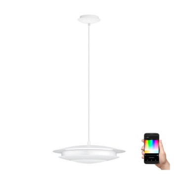 Eglo - LED RGB dimmbare Hängeleuchte auf Seil MONEVA-C LED/18W/230V