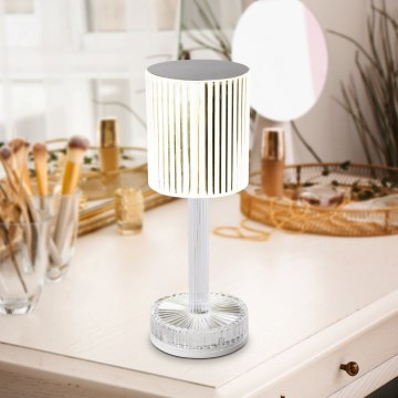 Eglo - LED RGB dimmbare wiederaufladbare Tischlampe LED/800 mAh klar