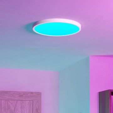 Eglo - LED RGBW dimmbare Badezimmer-Deckenleuchte LED/17,5 W/230 V 2700–6500 K Ø 38,9 cm IP44 weiß