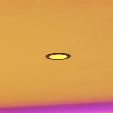 Eglo - LED RGBW dimmbare Badezimmer-Einbauleuchte LED/5W/230V 2700-6500K Ø 12 cm IP44 schwarz