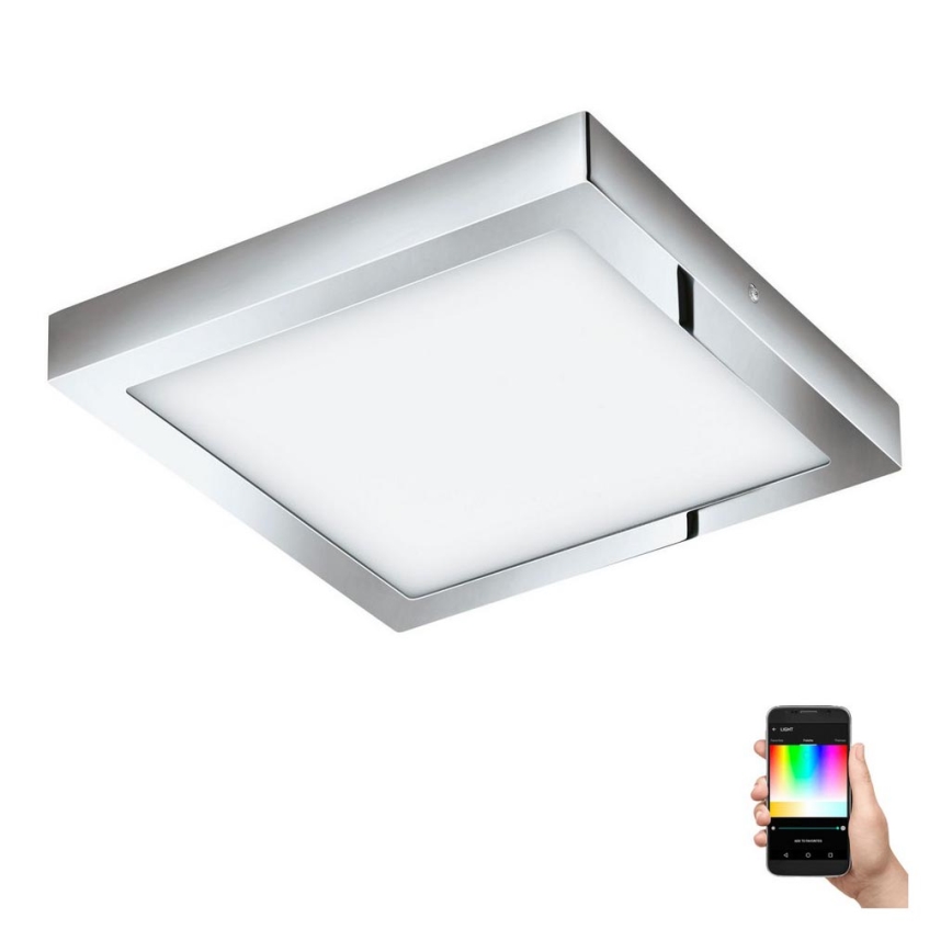 Eglo - LED RGBW dimmbare Deckenleuchte FUEVA-C LED/21W/230V Bluetooth IP44 30x30 cm