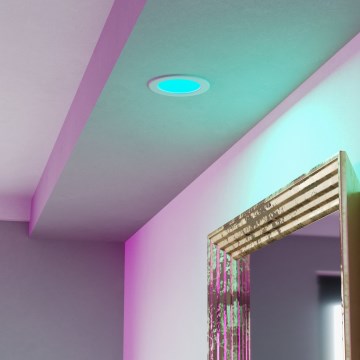 Eglo - LED RGBW dimmbare Einbauleuchte für Badezimmer LED/5W/230V 2700-6500K Ø 12 cm IP44 weiß