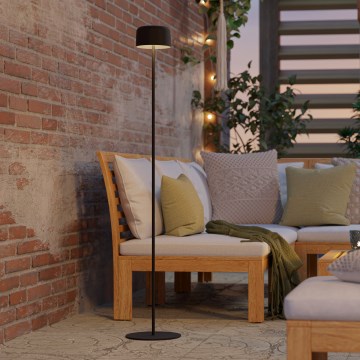 Eglo - LED-Solar-Ladestehlampe mit Touchfunktion, LED/2,8W/3,7V 1800 mAh IP44 schwarz