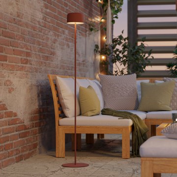 Eglo - LED Solar-Touch-Stehleuchte, wiederaufladbar, 2,8 W/3,7 V, 1800 mAh, IP44, orange