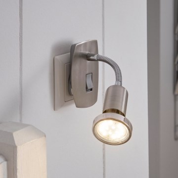 Eglo - LED-Steckleuchte 1xGU10/2,8W/230V mattchrom