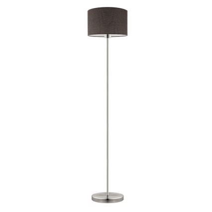 Eglo - LED Stehlampe TUNJA 1xE27/60W/230V mattchrom/braun